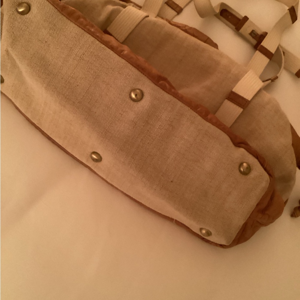 BY MALENE BIRGER Tan and Cream Canvas Bag - Picture 9 of 10